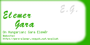 elemer gara business card